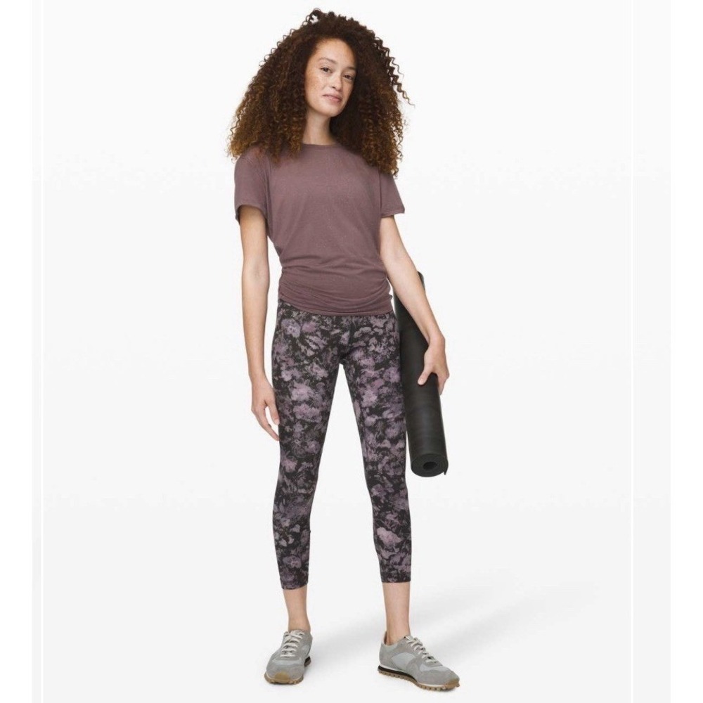 Lululemon Align‎ Pant II 25 Floral Illusion Ice Grey Multi Leggings Size 4